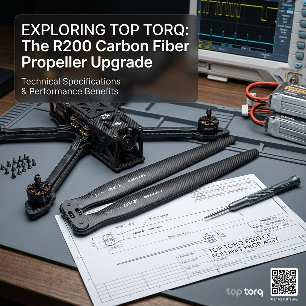 TOPTORQ R200 31-inch folding carbon fiber propeller for heavy-lift industrial UAVs