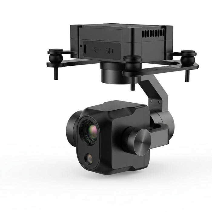 WAVA D64TR Drone Gimbal, AI RGB + Thermal Gimbal Camera 