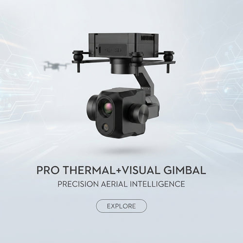 WAVA D64TR Drone Gimbal, AI RGB + Thermal Gimbal Camera 